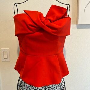Anthropologie Strapless top size small.